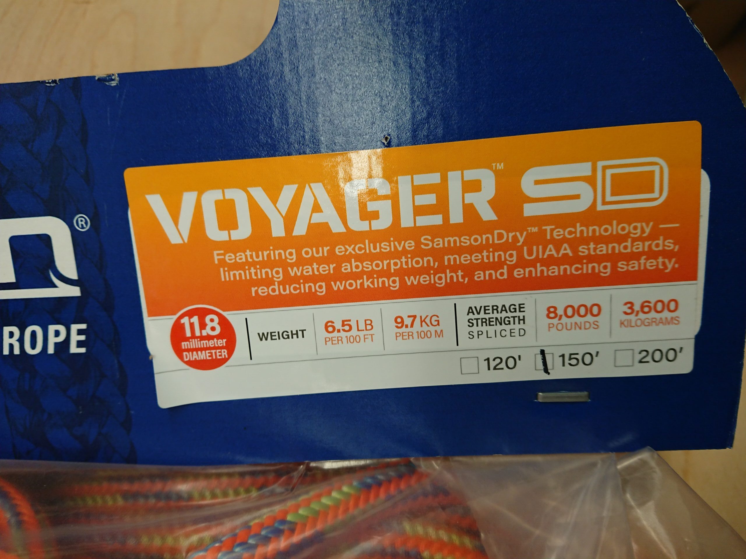 Samson Rope Voyager SD 11,8mm, 45m *EINZELSTÜCK* – Bild 3